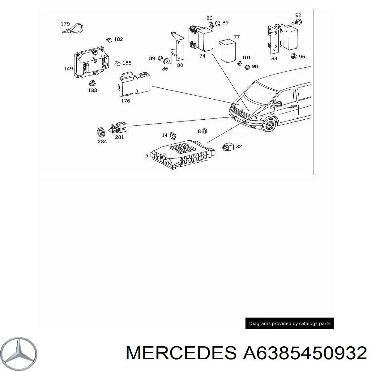  Mercedes A6385450932 ціна, від 12.33 USD