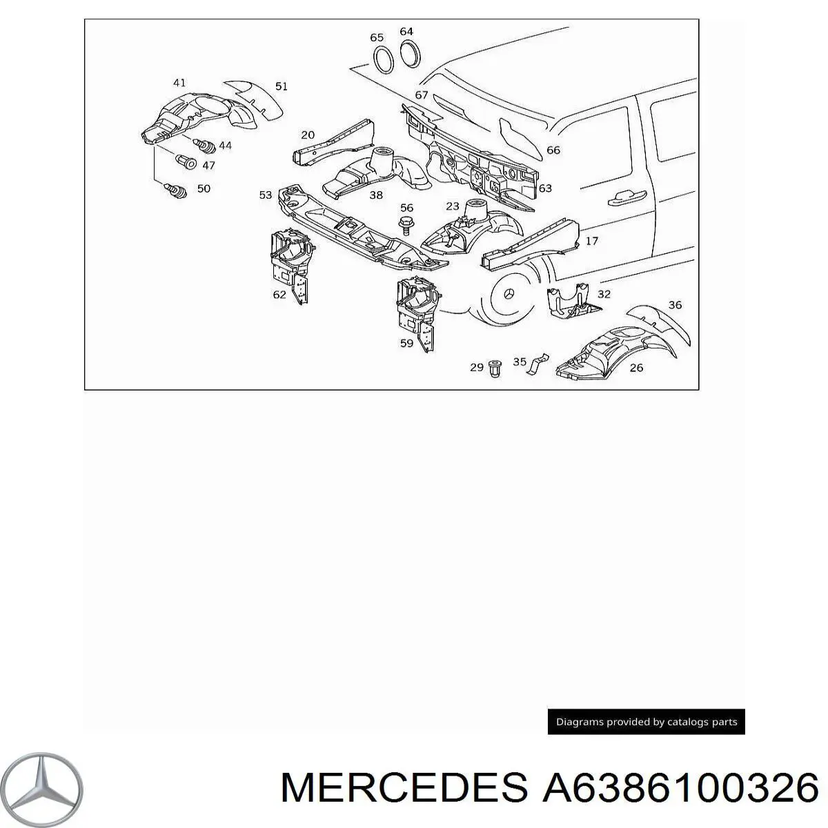 A6386100326 Mercedes кронштейн-адаптер кріплення фари передньої, правої