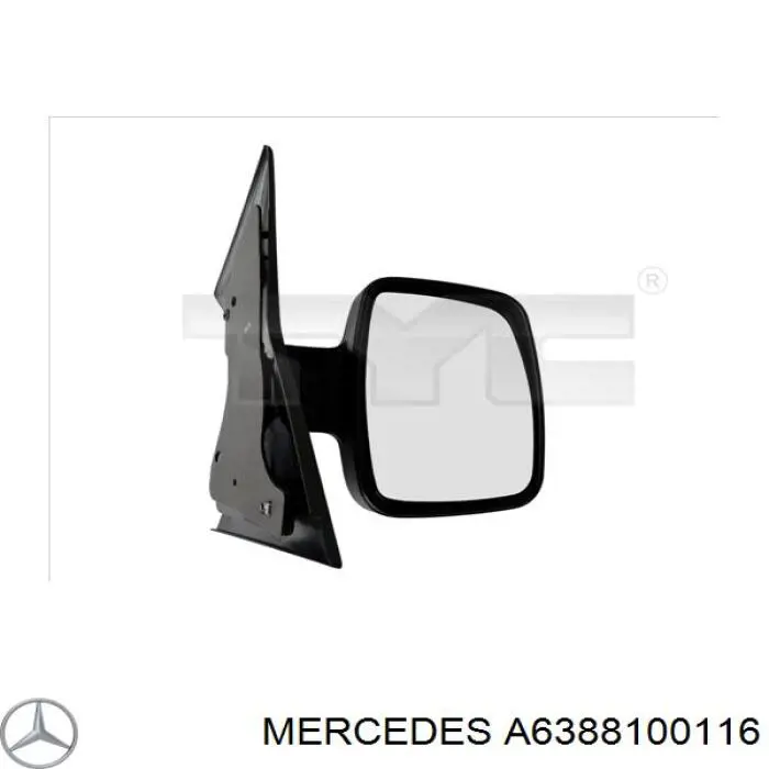 Купити A6388100116 Mercedes Дзеркало праве