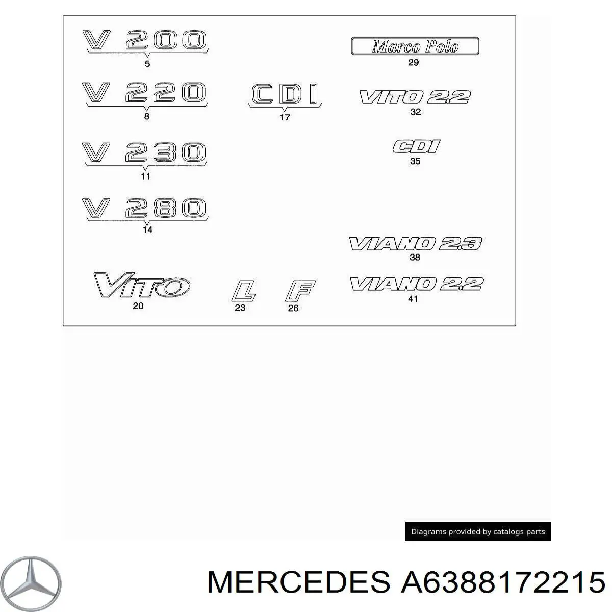 A6388172215 Mercedes 