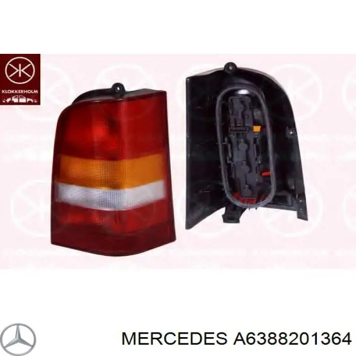 Ліхтар задній правий A6388201364 Mercedes
