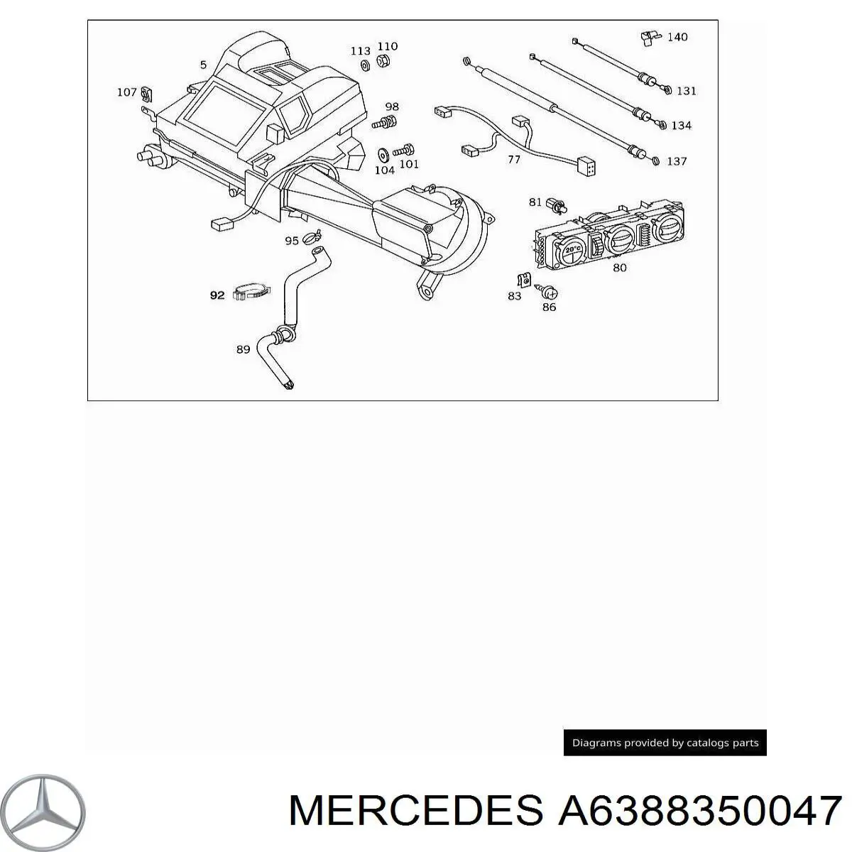 Повітряний фільтр салону Mercedes A6388350047