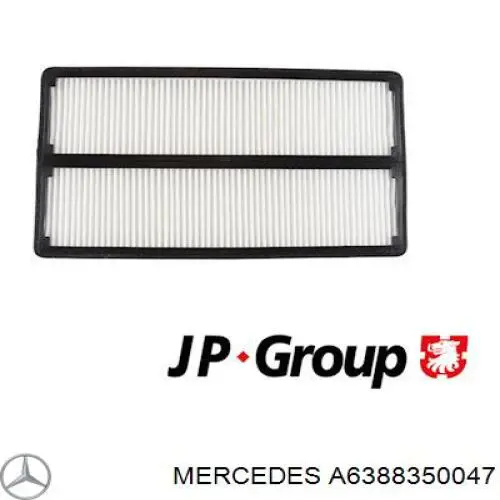 Фільтр повітряний обігрівача Mercedes A6388350047 ціна, від 7.31 USD