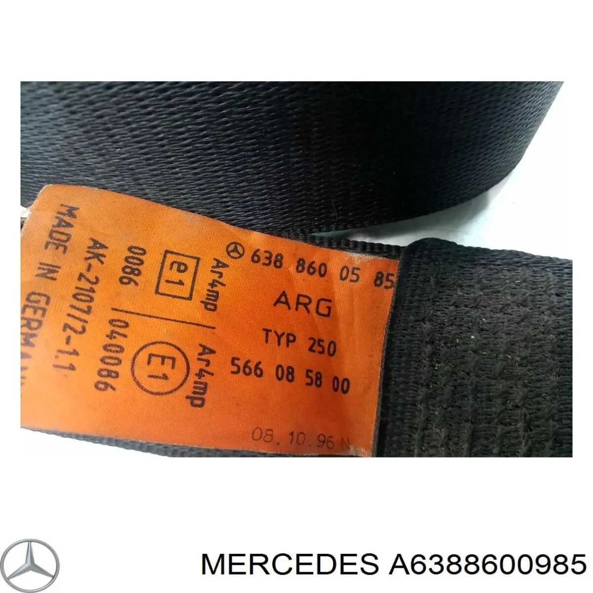 Пасок безпеки передній правий Mercedes A6388600985 ціна, від 11.95 USD