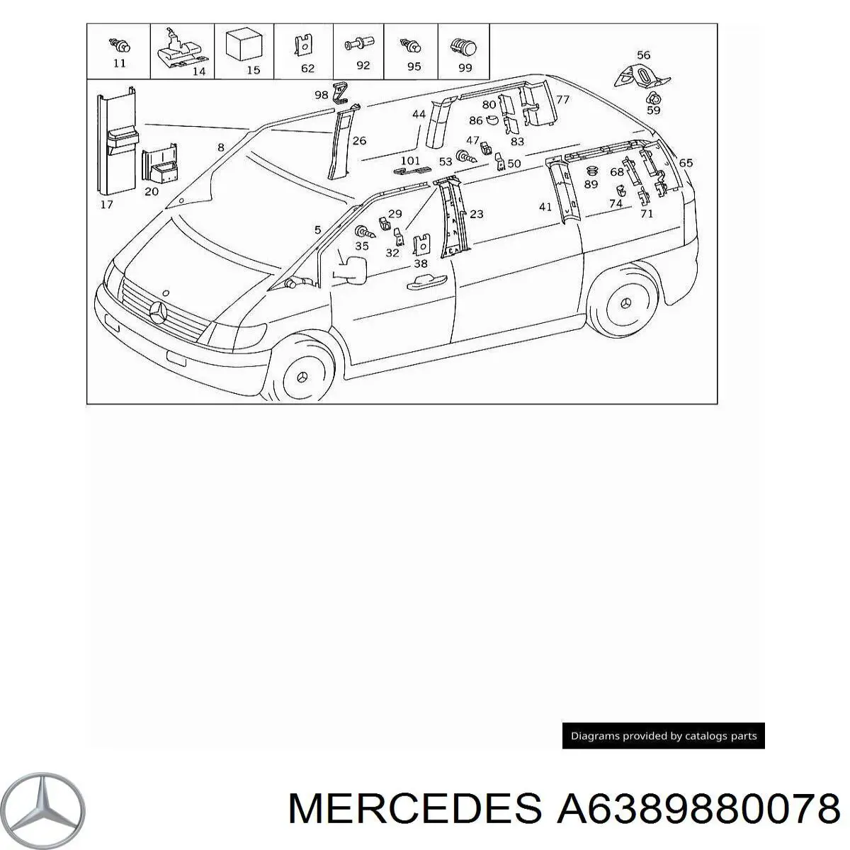 Mercedes A6399910270 ціна, від 1.12 USD
