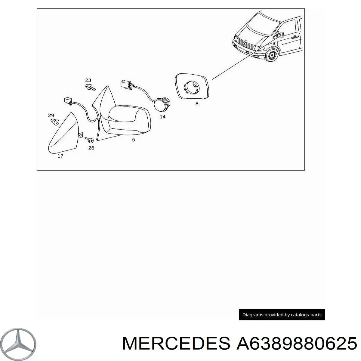 Купити A6389880625 Mercedes Кліпса (пістон) кріплення молдинга двері