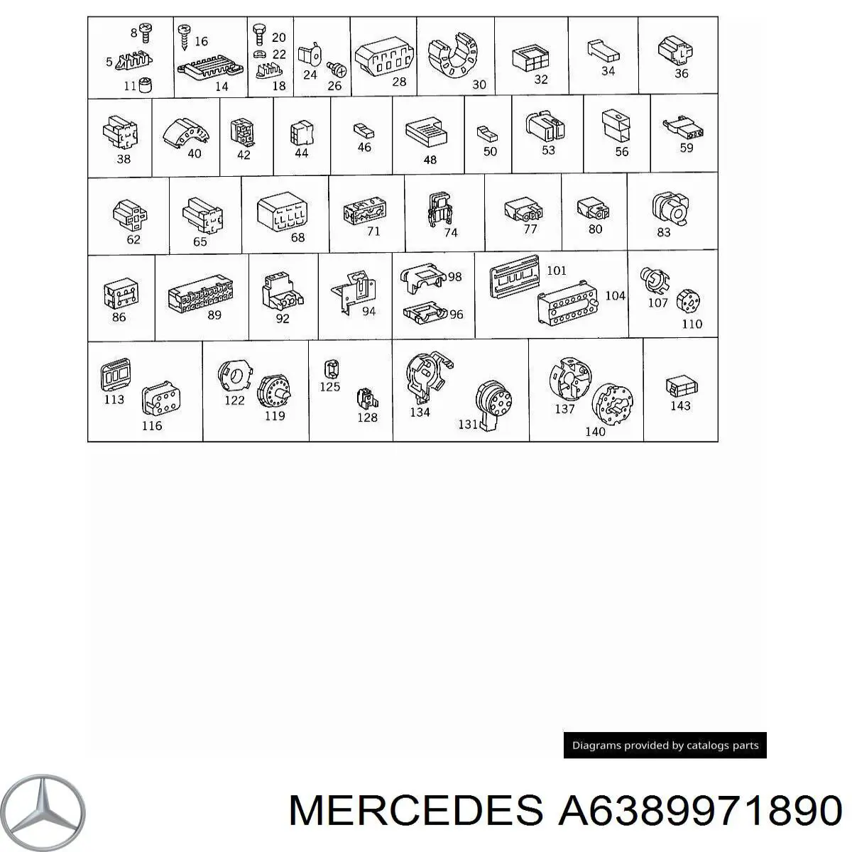 Хомут пластиковий універсальний Mercedes A6389971890 ціна, від 0.20 USD