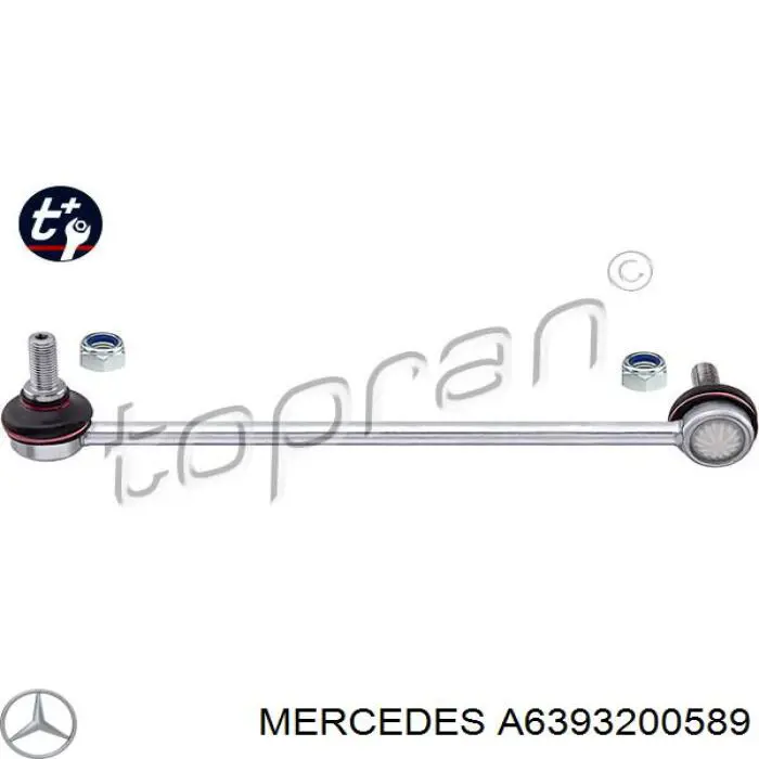 Стійка стабілізатора переднього, права A6393200589 Mercedes