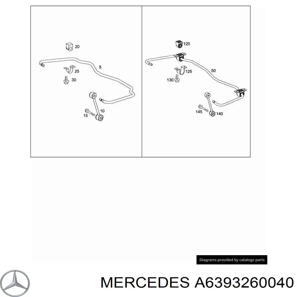 A6393260040 Mercedes Хомут кріплення втулки стабілізатора, заднього