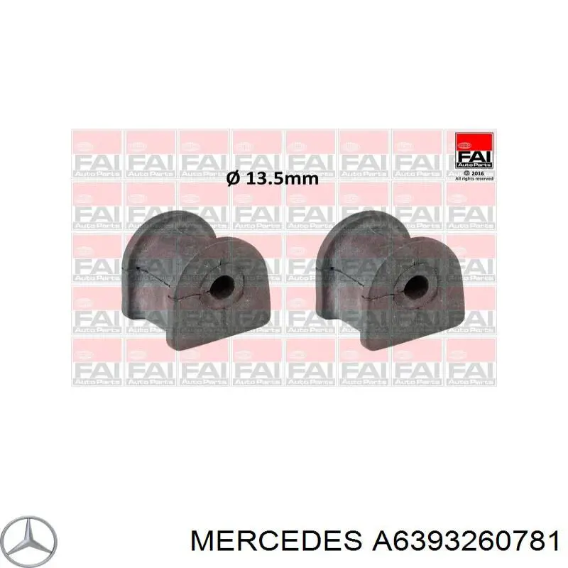 Втулка стабілізатора заднього Mercedes A6393260781 ціна, від 3.92 USD