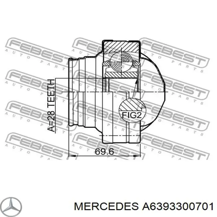 A6393300701 Mercedes Вісь передня