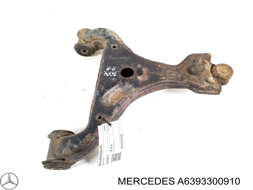 Важіль передньої підвіски нижній, правий Mercedes A6393300910 ціна, від 27.68 USD