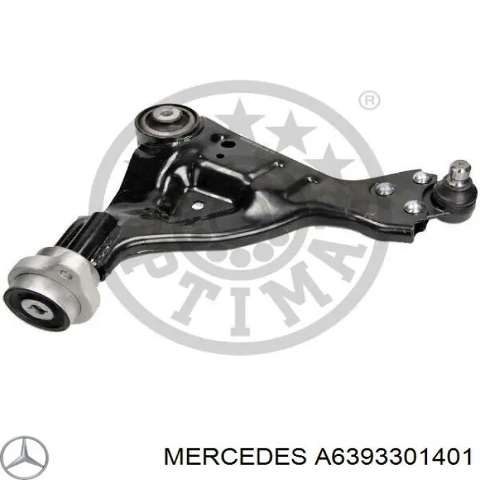 Важіль передньої підвіски нижній, лівий A6393301401 Mercedes