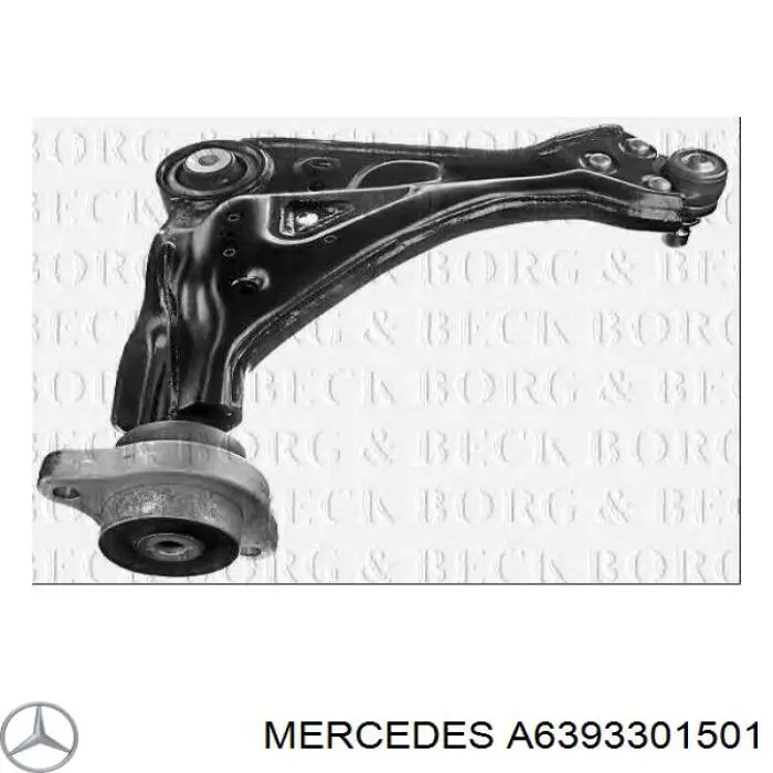 Важіль передньої підвіски нижній, правий Mercedes A6393301501 ціна, від 70.83 USD
