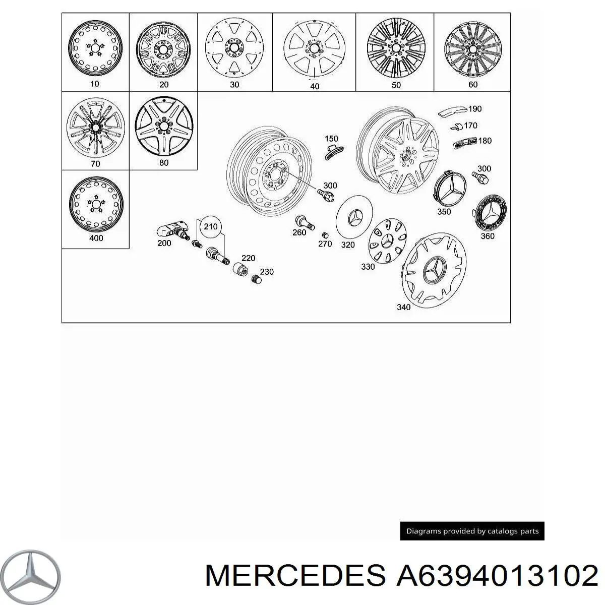  Mercedes A6394013102 ціна, від 25.34 USD