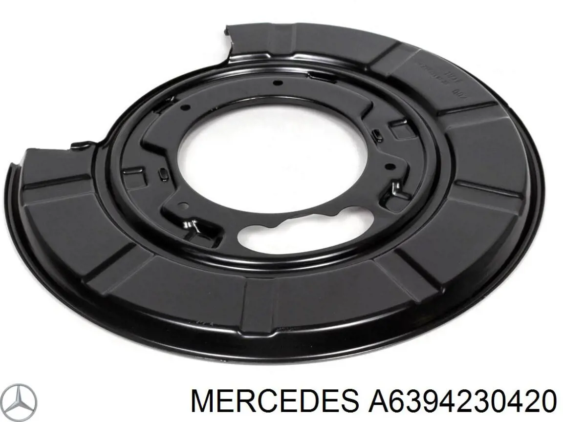 Купити A6394230420 Mercedes Захист гальмівного диска заднього, лівого