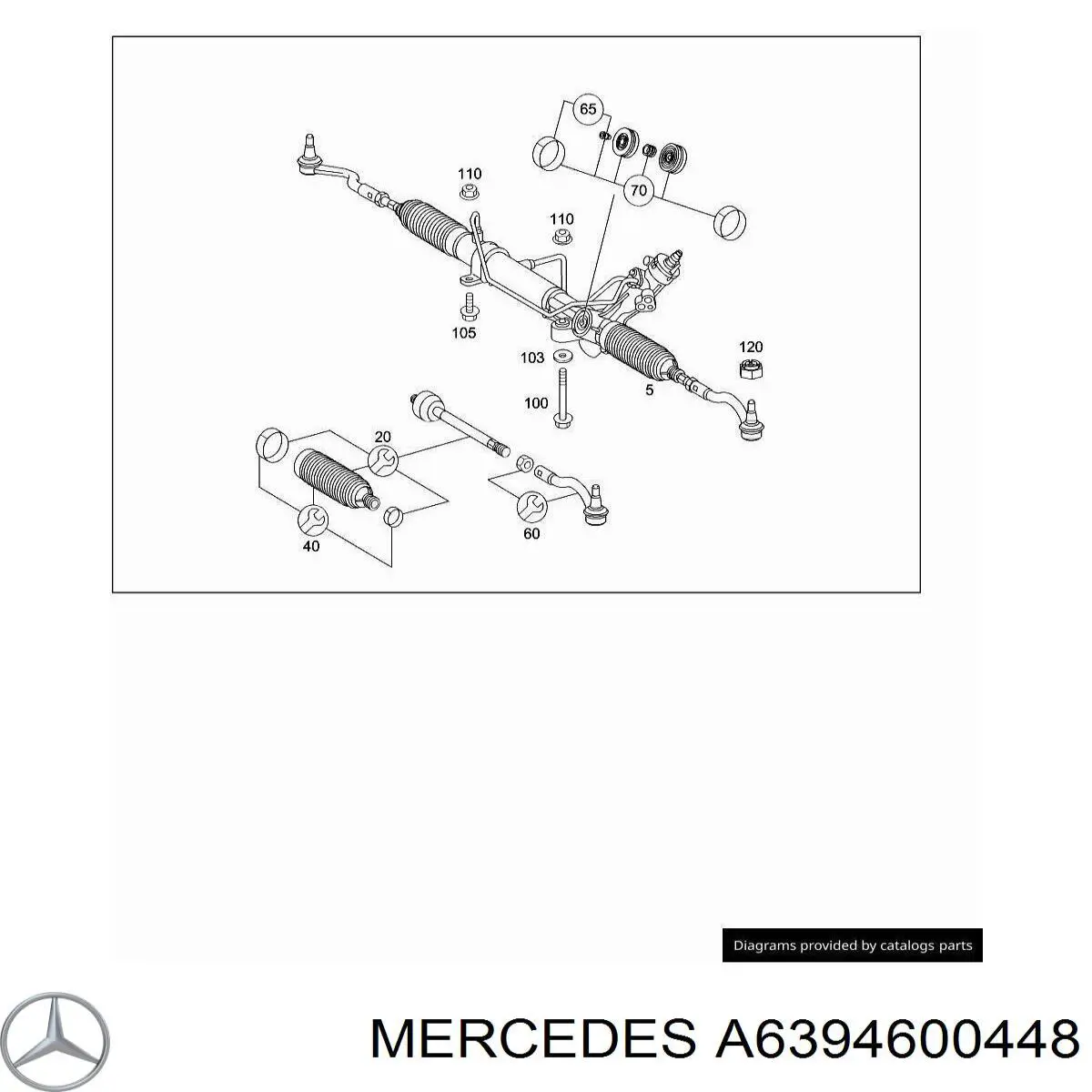 Рульовий наконечник A6394600448 Mercedes
