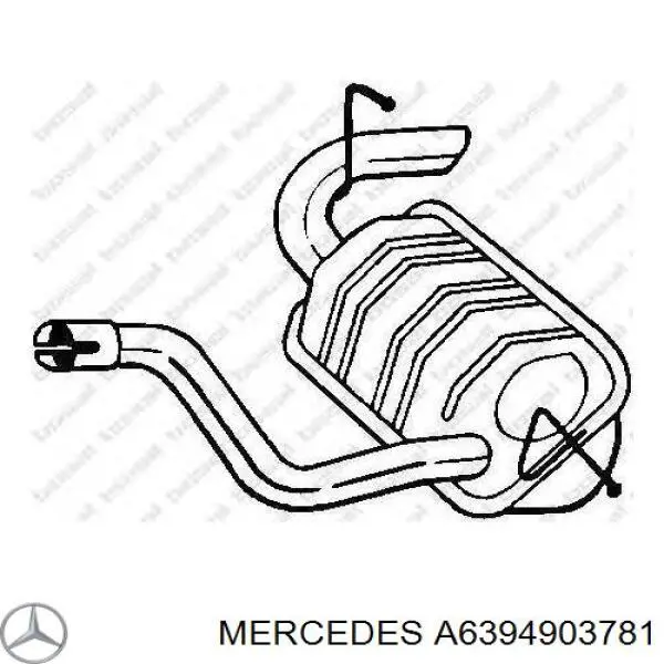 Купити A6394903781 Mercedes Вихлоп