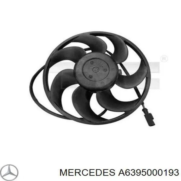 Купити A6395000193 Mercedes Електровентилятор кондиціонера в зборі (двигун + крильчатка)