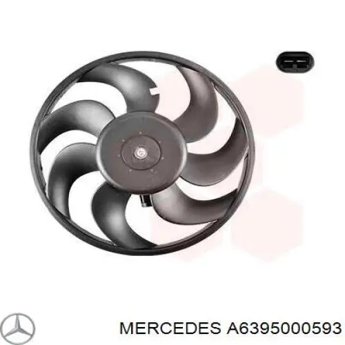 Вентилятор радіатора Mercedes A6395000593 ціна, від 77.17 USD