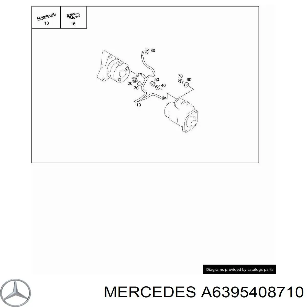 A6395408710 Mercedes Кабель стартера