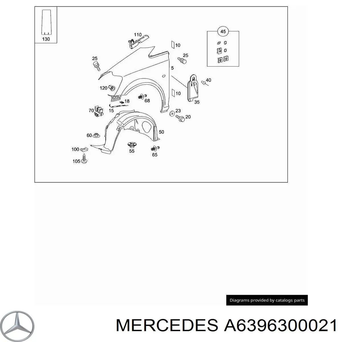  Mercedes A6396300021 ціна, від 13.50 USD