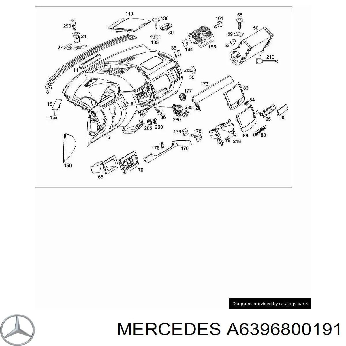  Mercedes A6396800191 ціна, від 88.67 USD