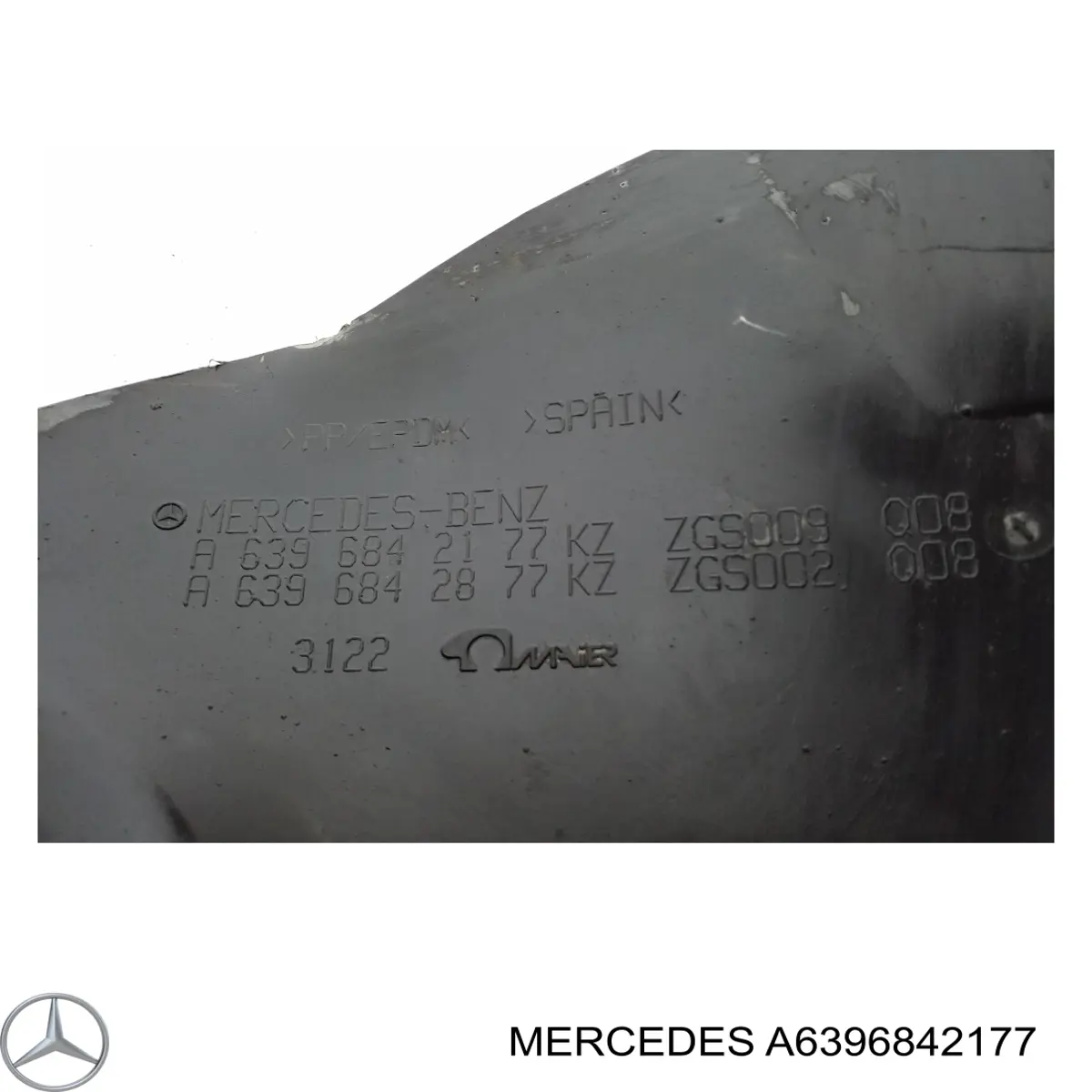 A6396842177 Mercedes підкрилок переднього крила, правий
