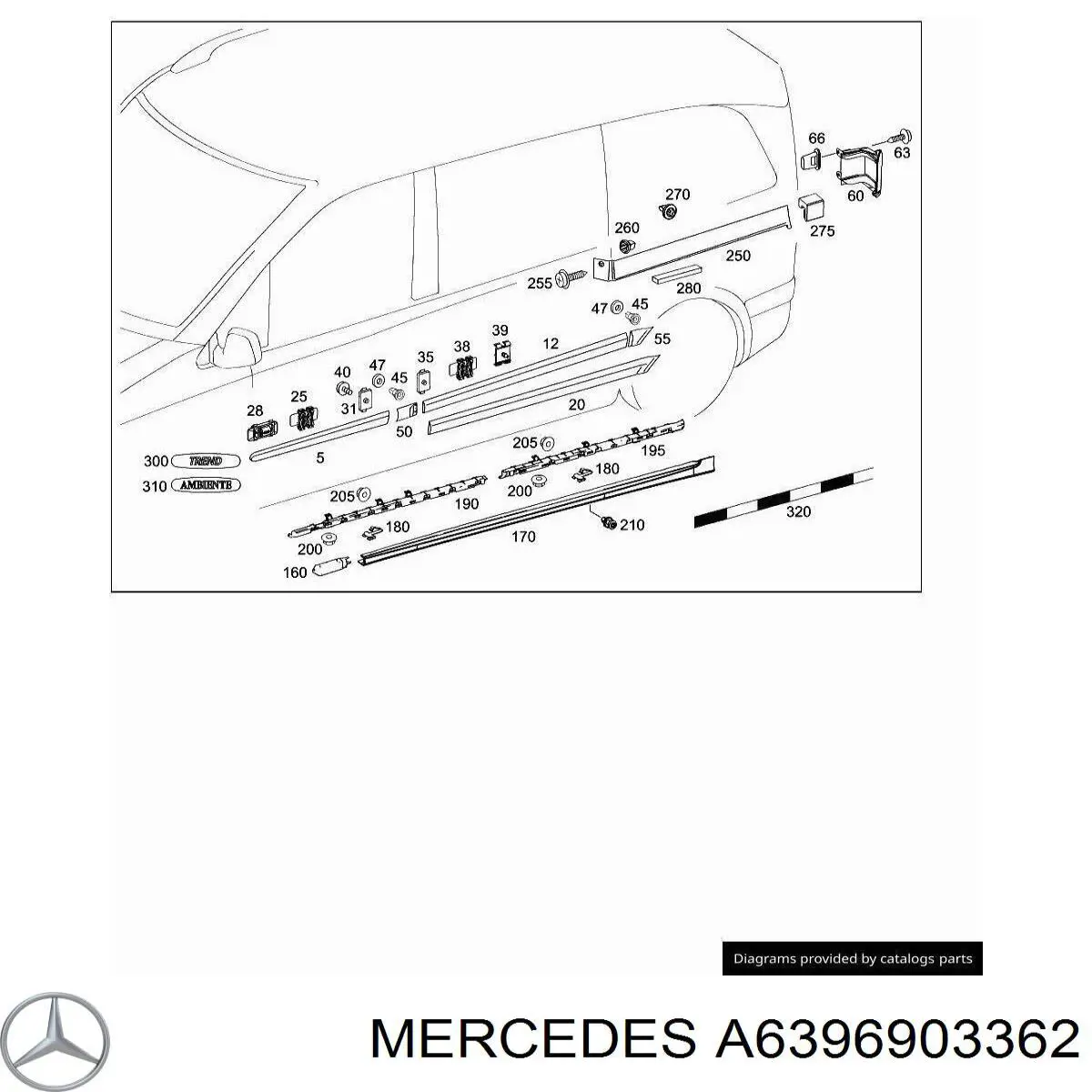 Купити A63969033629999 Mercedes 