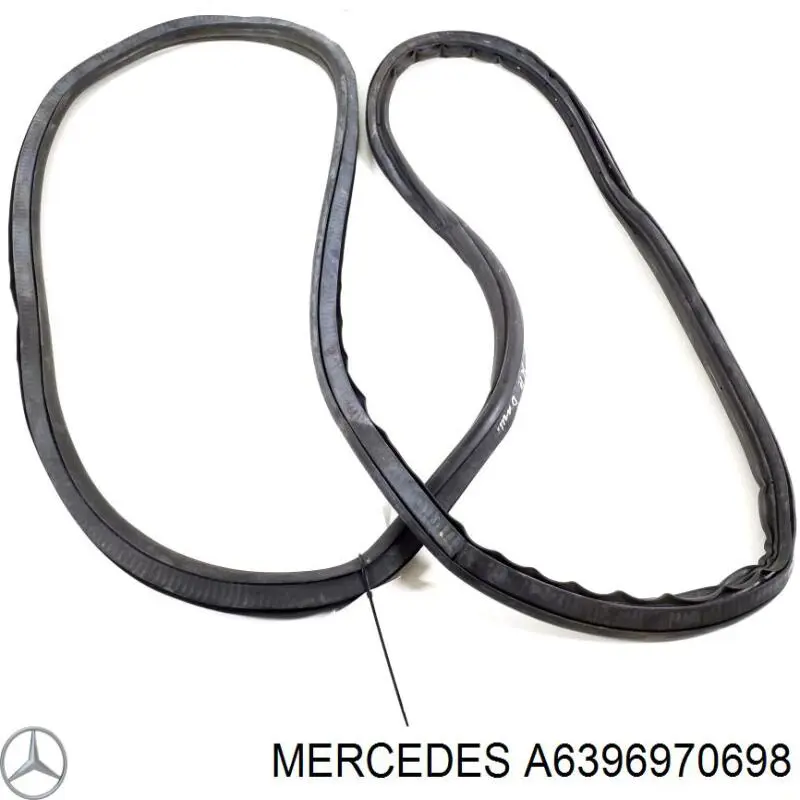 Купити A6396970698 Mercedes Ущільнювач двері передньої лівої (на кузові)