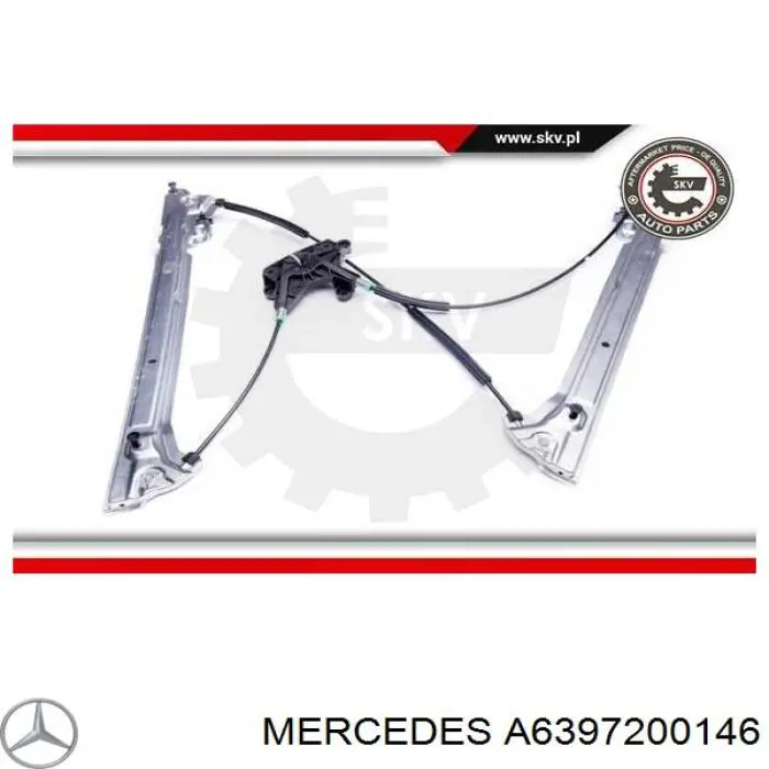 Купити A6397200146 Mercedes Склопідйомник передньої правої двері
