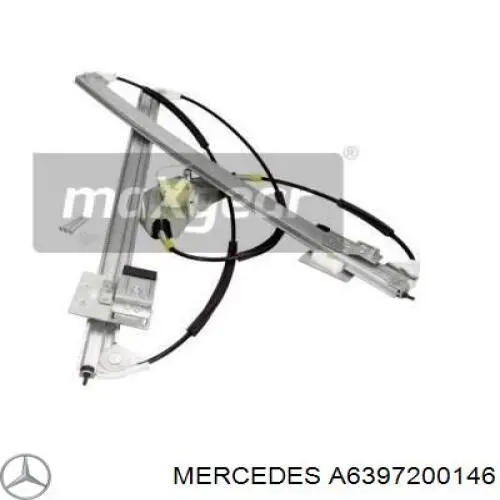 A6397200146 Mercedes механізм склопідіймача двері передньої, правої