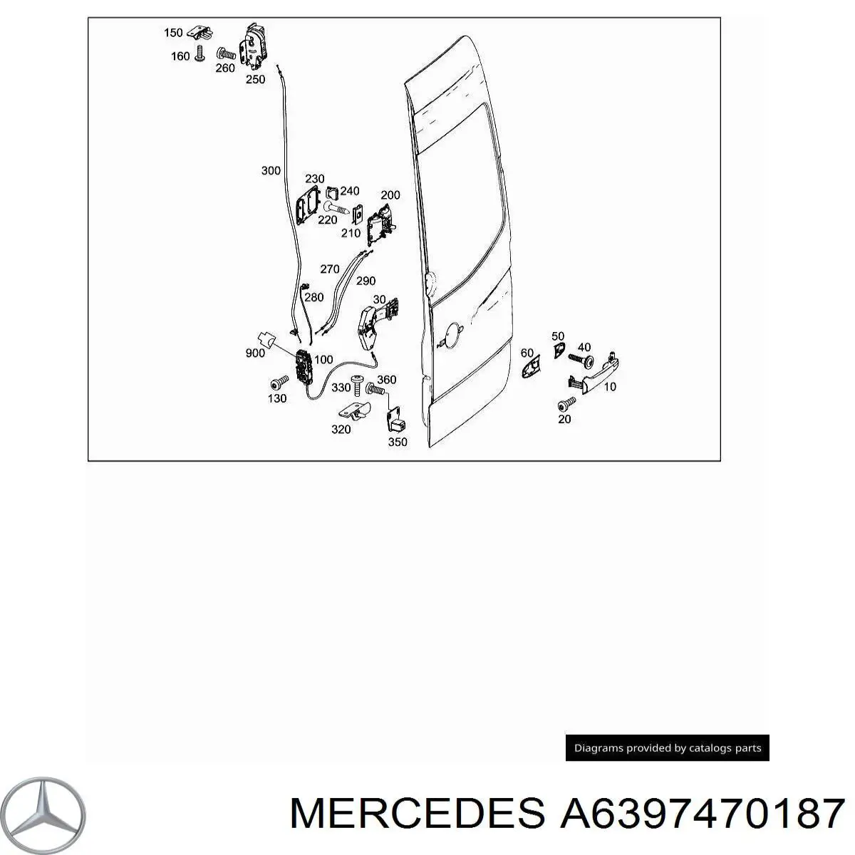 A6397470187 Mercedes облицювання внутрішньої ручки двері, задньої, правої