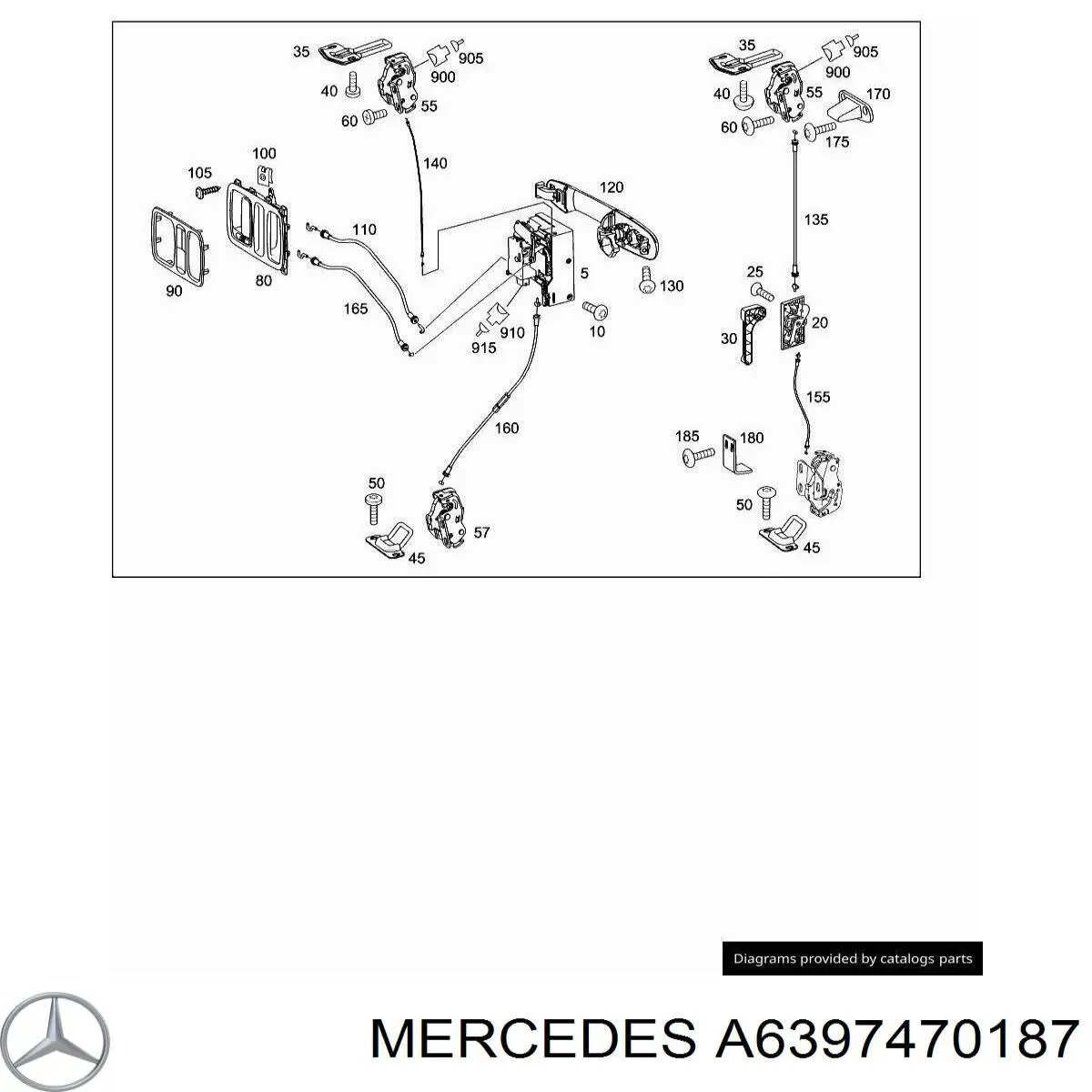A6397470187 Mercedes Облицювання внутрішньої ручки дверей, задньої, правої