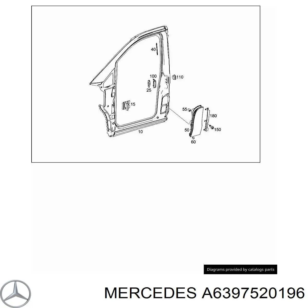 Люк б/бака Mercedes A6397520196 ціна, від 3.28 USD
