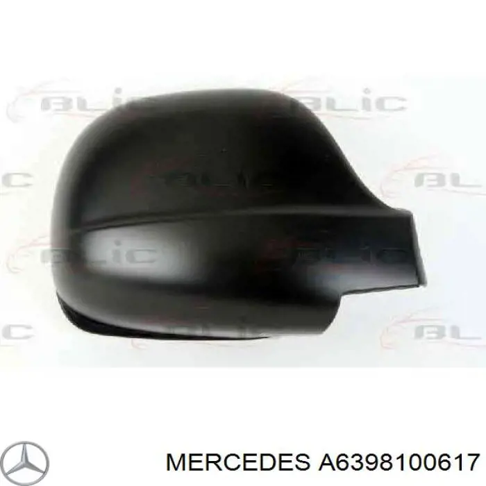 A6398100617 Mercedes дзеркальний елемент дзеркала заднього виду, лівого