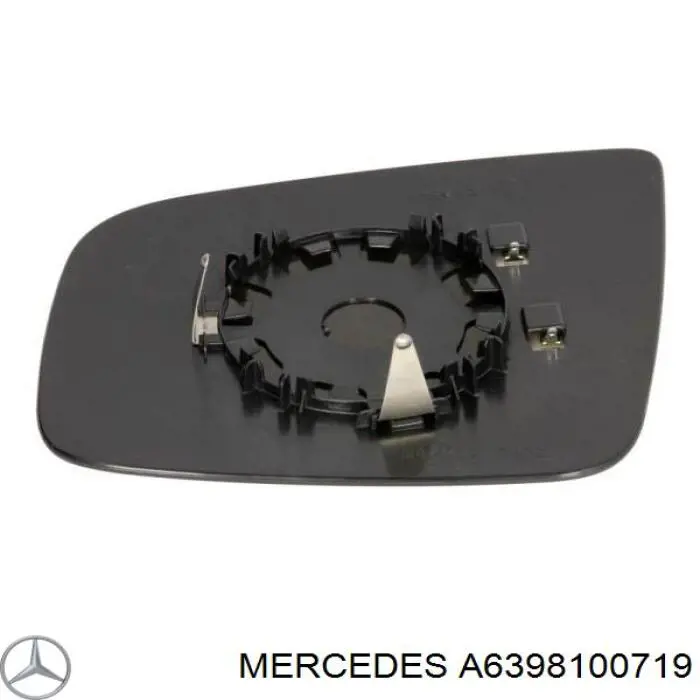 Дзеркальний елемент дзеркала заднього виду, правого A6398100719 Mercedes