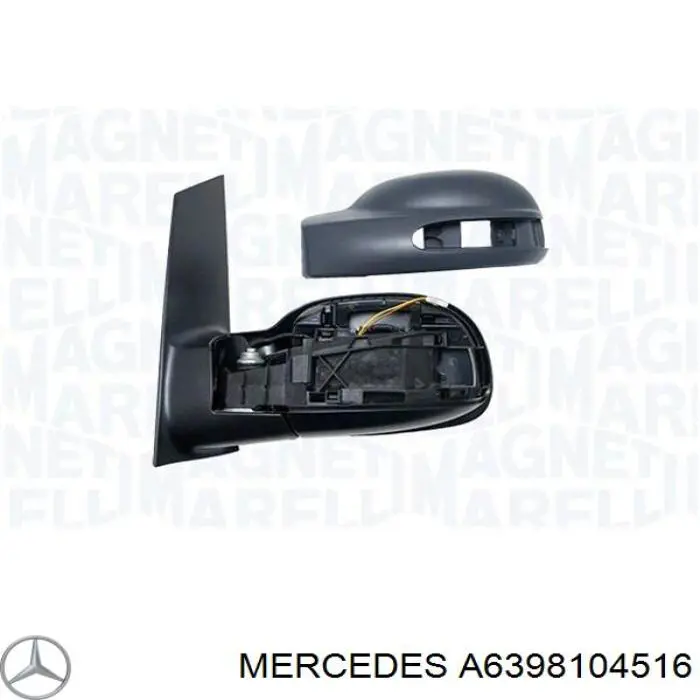 Купити A6398104516 Mercedes Бічне дзеркало заднього виду ліве