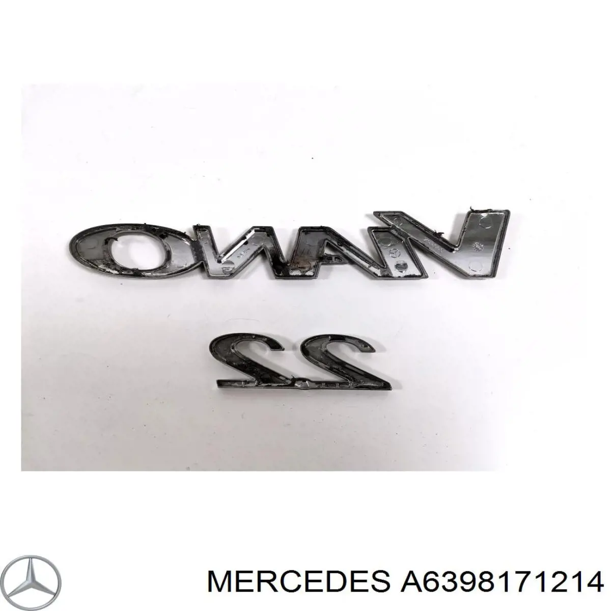 A6398171214 Mercedes Емблема кришки багажника, фірмовий значок