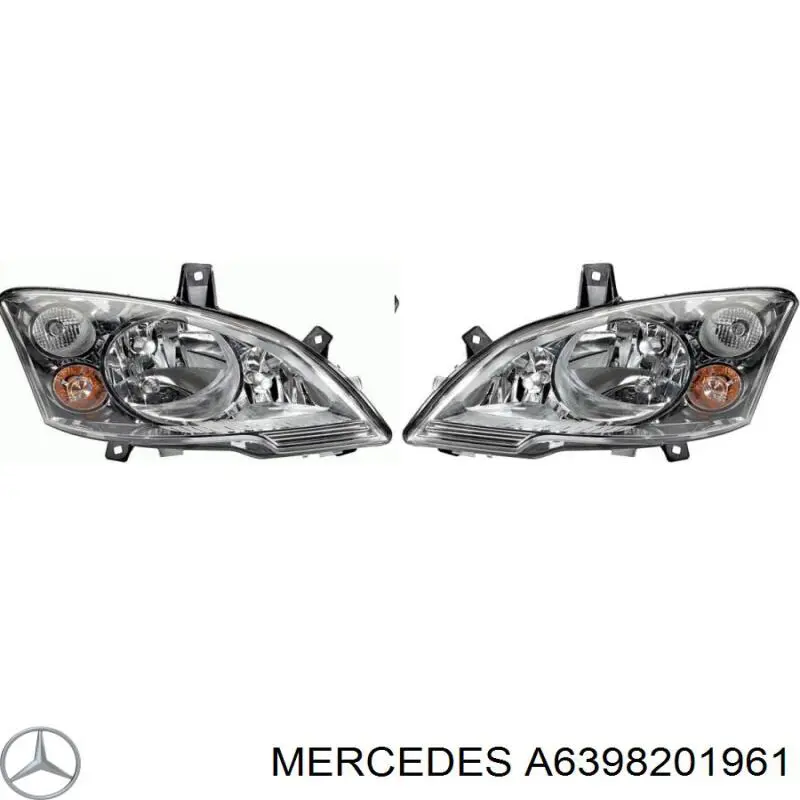 Основна фара - вставка Mercedes A6398201961 ціна, від 141.32 USD