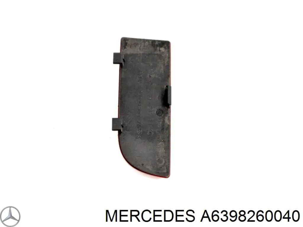 A6398260040 Mercedes катафот (відбивач заднього бампера, лівий)