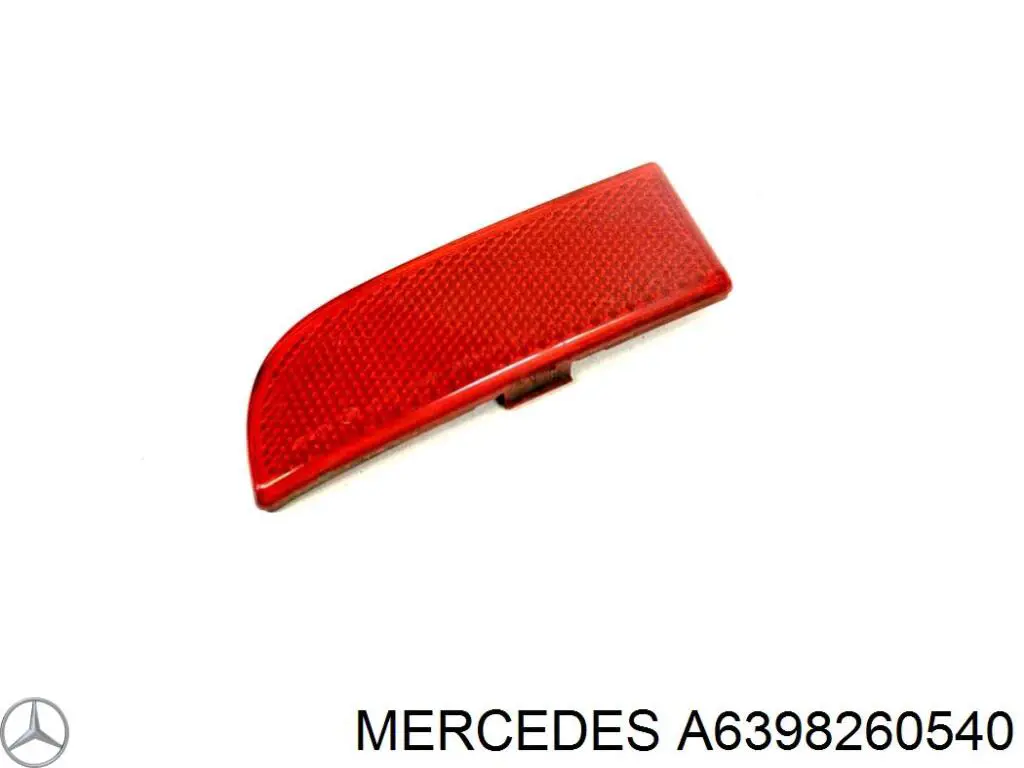 A6398260540 Mercedes Правий відбивач бампера