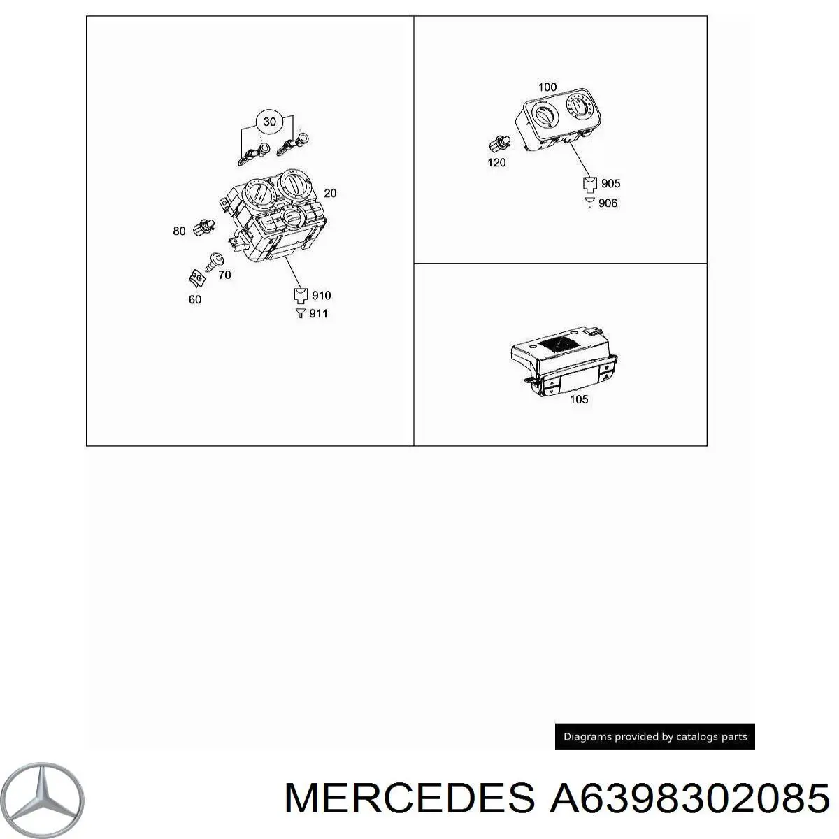 Регулятор вентилятора обігрівача Mercedes A6398302085 ціна, від 139.34 USD