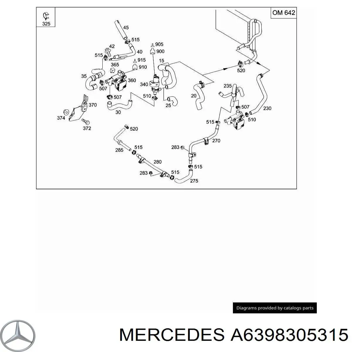  Mercedes A6398305315 ціна, від 11.29 USD