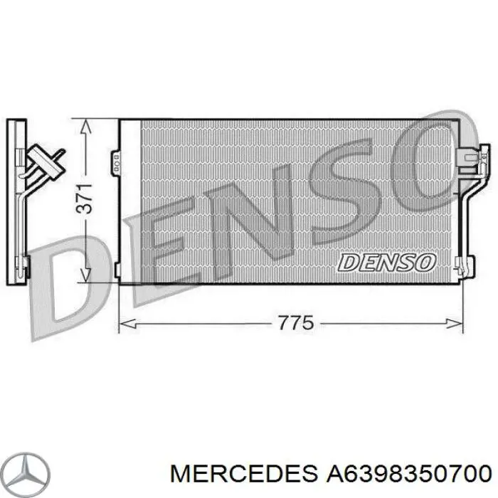 A6398350700 Mercedes радіатор кондиціонера