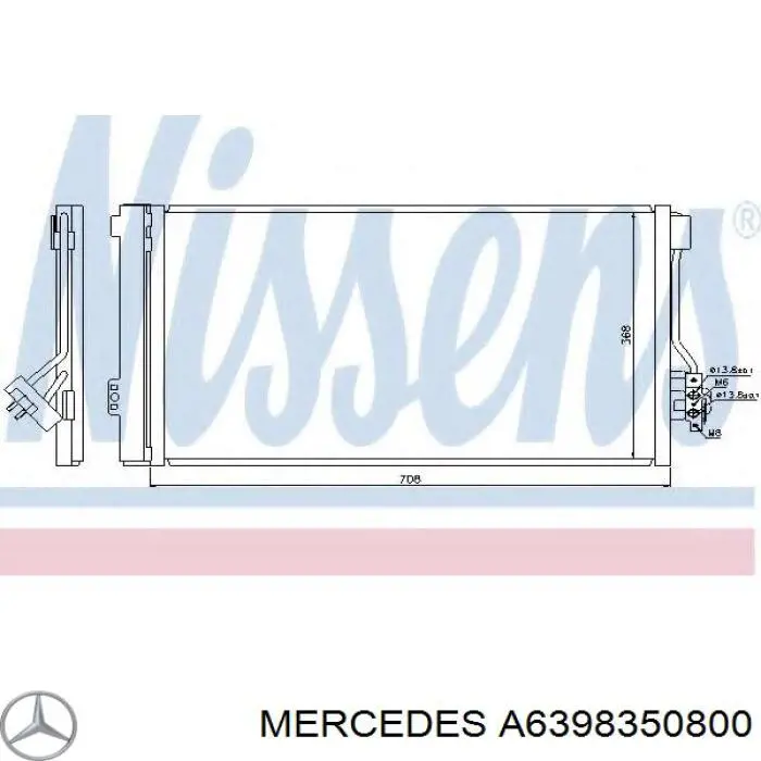 Конденсатор кондиціонера Mercedes A6398350800 ціна, від 81.23 USD