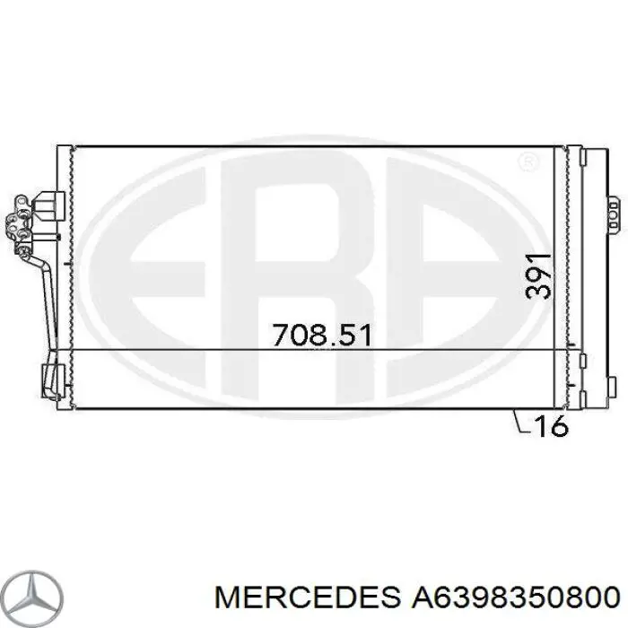 Купити A6398350800 Mercedes Радіатор системи охолодження кондиціонера