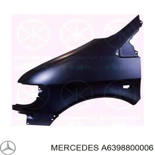 6398800400 Mercedes крило переднє ліве