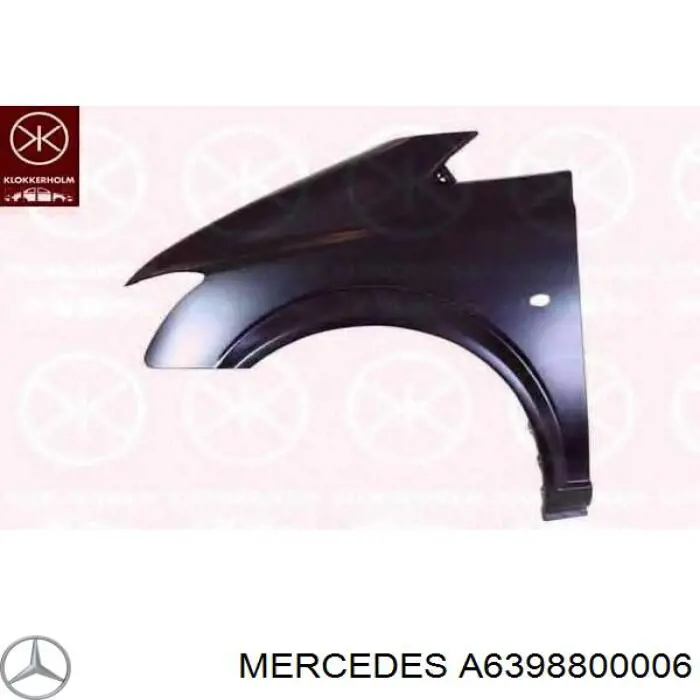 Крило переднє ліве A6398800006 Mercedes