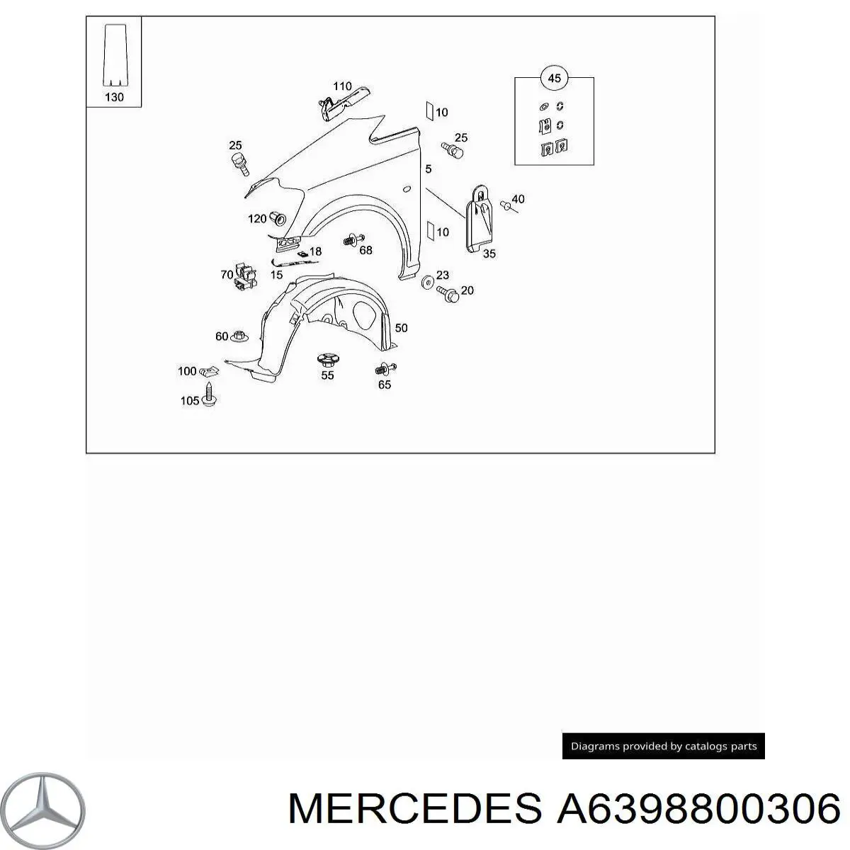 Крило переднє праве Polcar 50N102P ціна, від 161.96 USD
